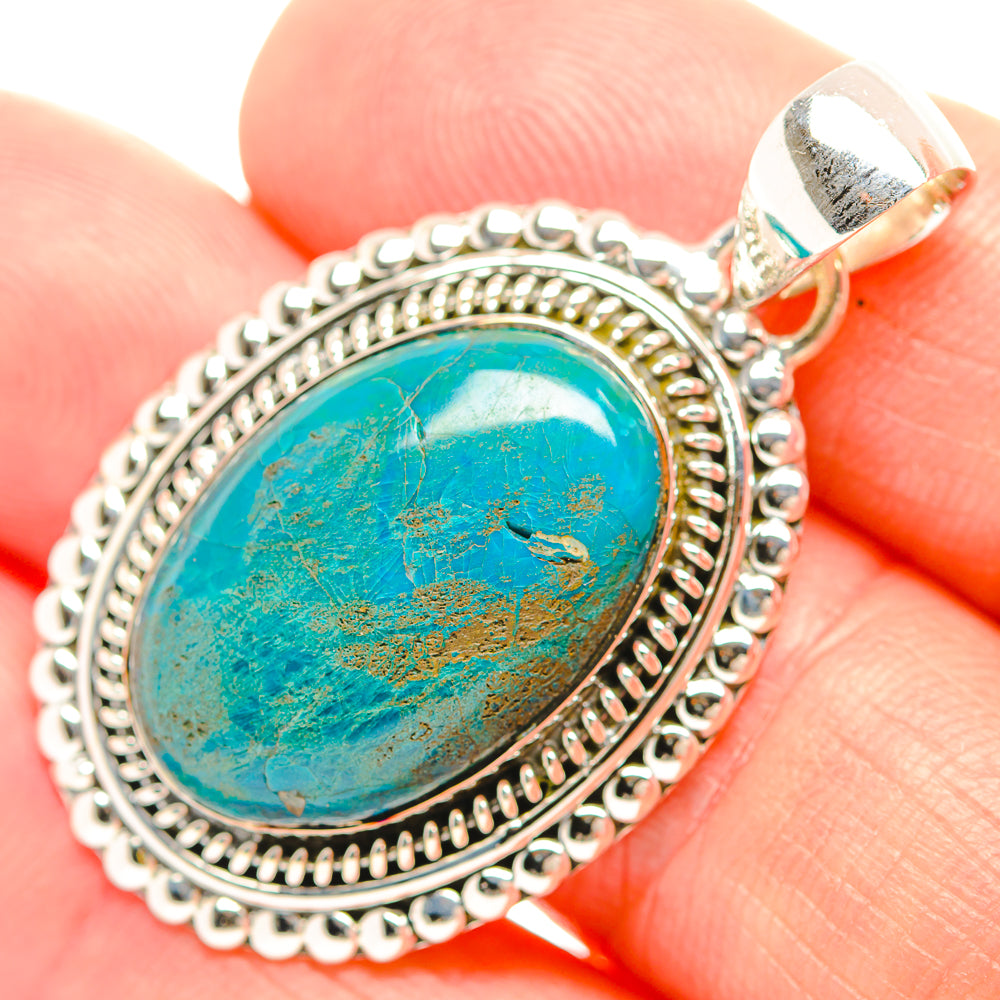 Chrysocolla Pendants handcrafted by Ana Silver Co - PD32085