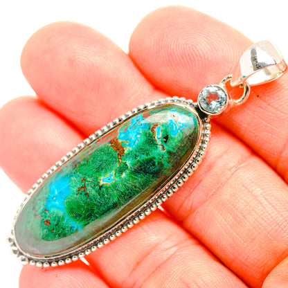 Chrysocolla In Malachite Pendants handcrafted by Ana Silver Co - PD32086
