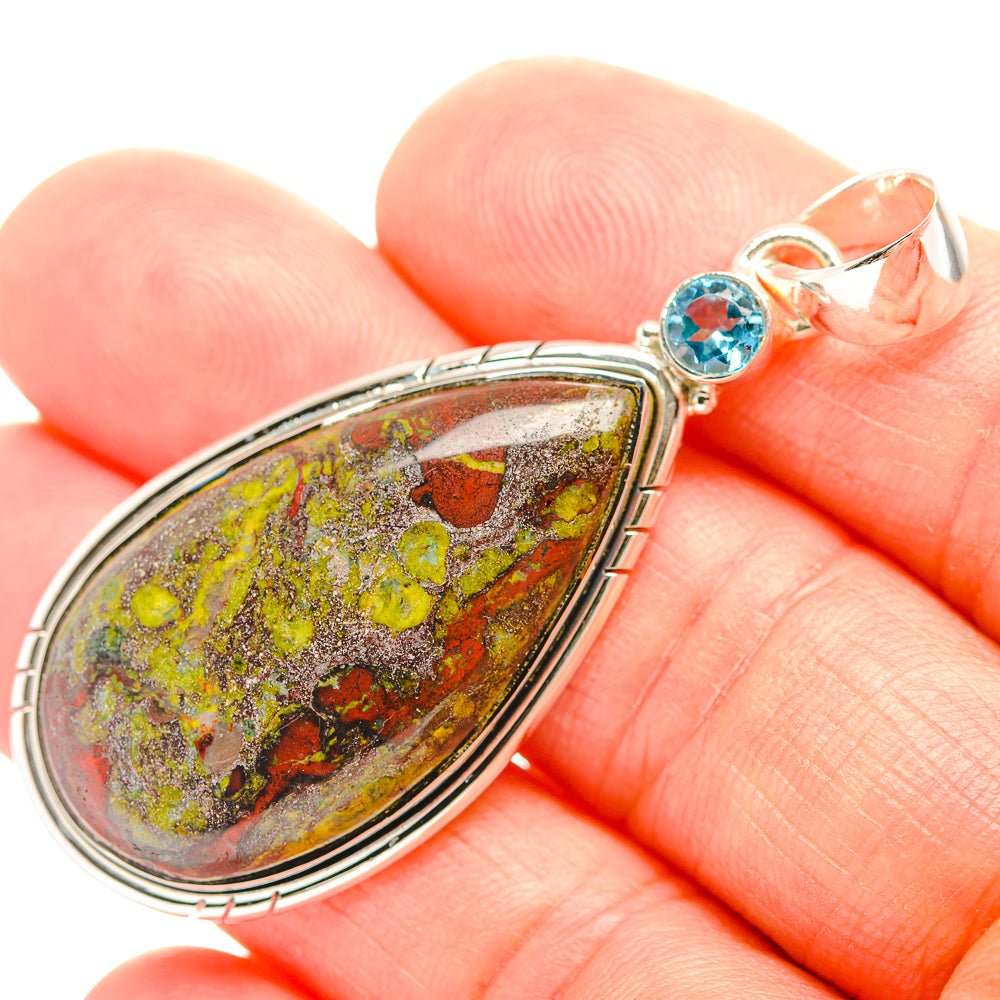 Dragon's Blood Stone Pendants handcrafted by Ana Silver Co - PD32093