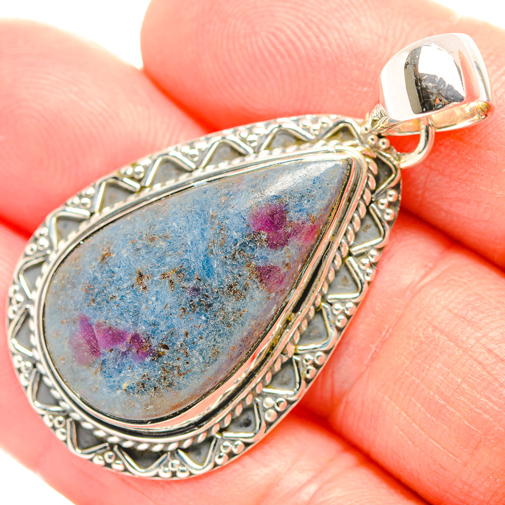 Ruby Fuchsite Pendants handcrafted by Ana Silver Co - PD32095