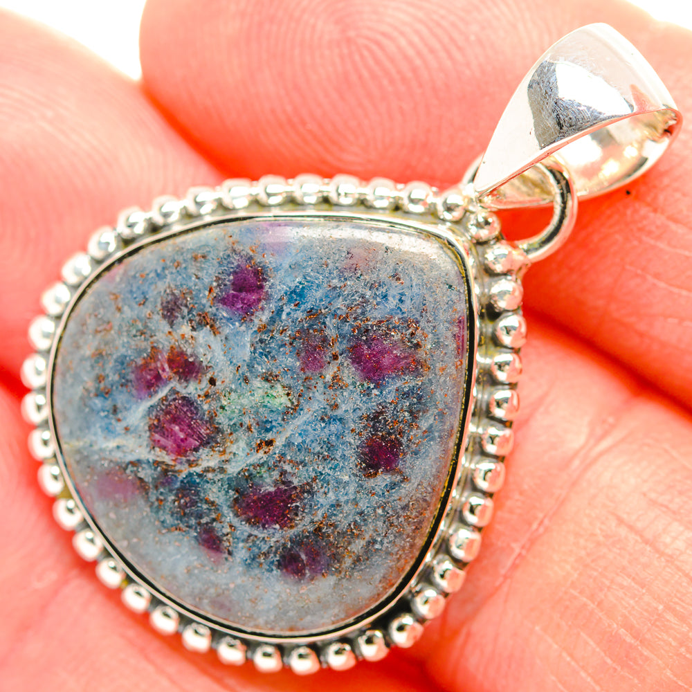 Ruby Fuchsite Pendants handcrafted by Ana Silver Co - PD32096