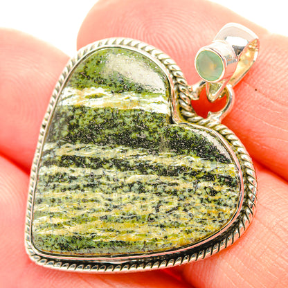 Green Swiss Opal Pendants handcrafted by Ana Silver Co - PD32106