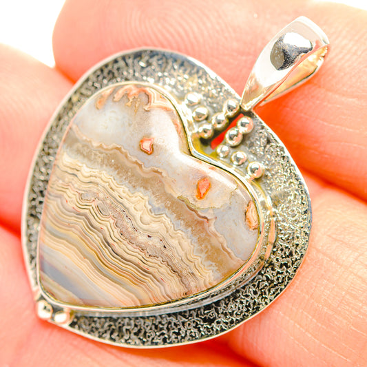 Laguna Lace Agate Pendants handcrafted by Ana Silver Co - PD32107
