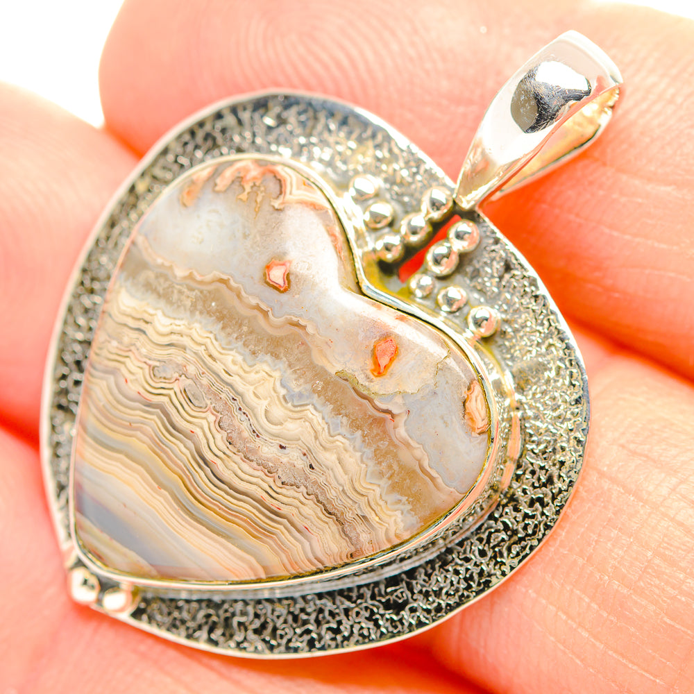 Laguna Lace Agate Pendants handcrafted by Ana Silver Co - PD32107