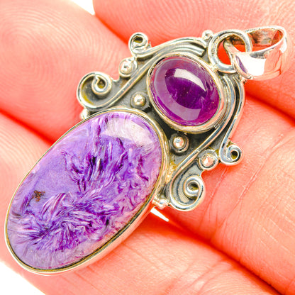 Charoite Pendants handcrafted by Ana Silver Co - PD32111