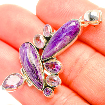 Charoite Pendants handcrafted by Ana Silver Co - PD32112