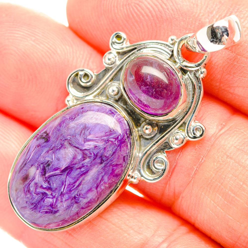 Charoite Pendants handcrafted by Ana Silver Co - PD32113