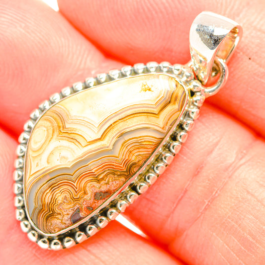 Laguna Lace Agate Pendants handcrafted by Ana Silver Co - PD32118