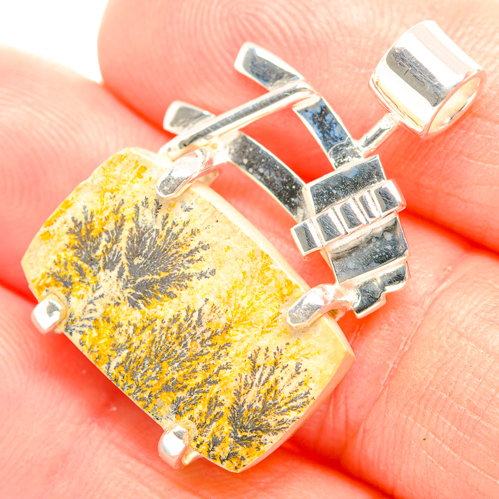 Germany Psilomelane Dendrite Pendants handcrafted by Ana Silver Co - PD32126