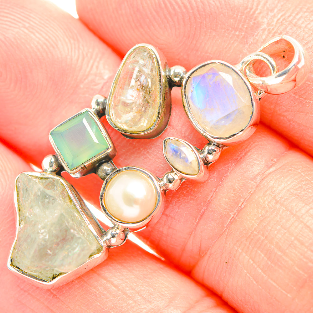 Aquamarine Pendants handcrafted by Ana Silver Co - PD32134