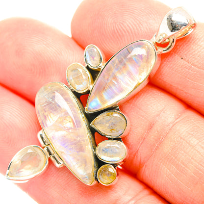 Rainbow Moonstone Pendants handcrafted by Ana Silver Co - PD32138