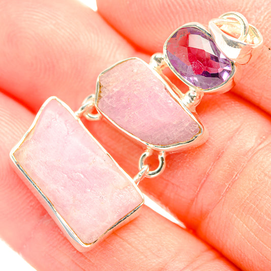 Kunzite Pendants handcrafted by Ana Silver Co - PD32143