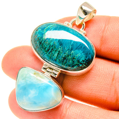 Chrysocolla Pendants handcrafted by Ana Silver Co - PD3215