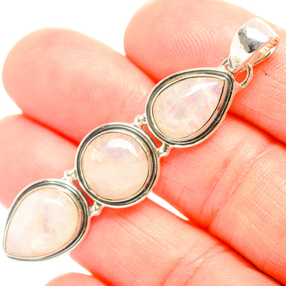 Rainbow Moonstone Pendants handcrafted by Ana Silver Co - PD32150