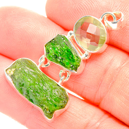 Chrome Diopside Pendants handcrafted by Ana Silver Co - PD32157
