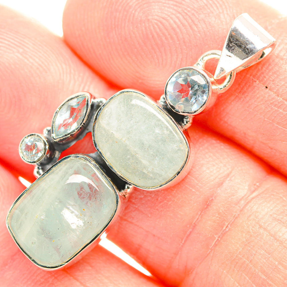 Aquamarine Pendants handcrafted by Ana Silver Co - PD32159