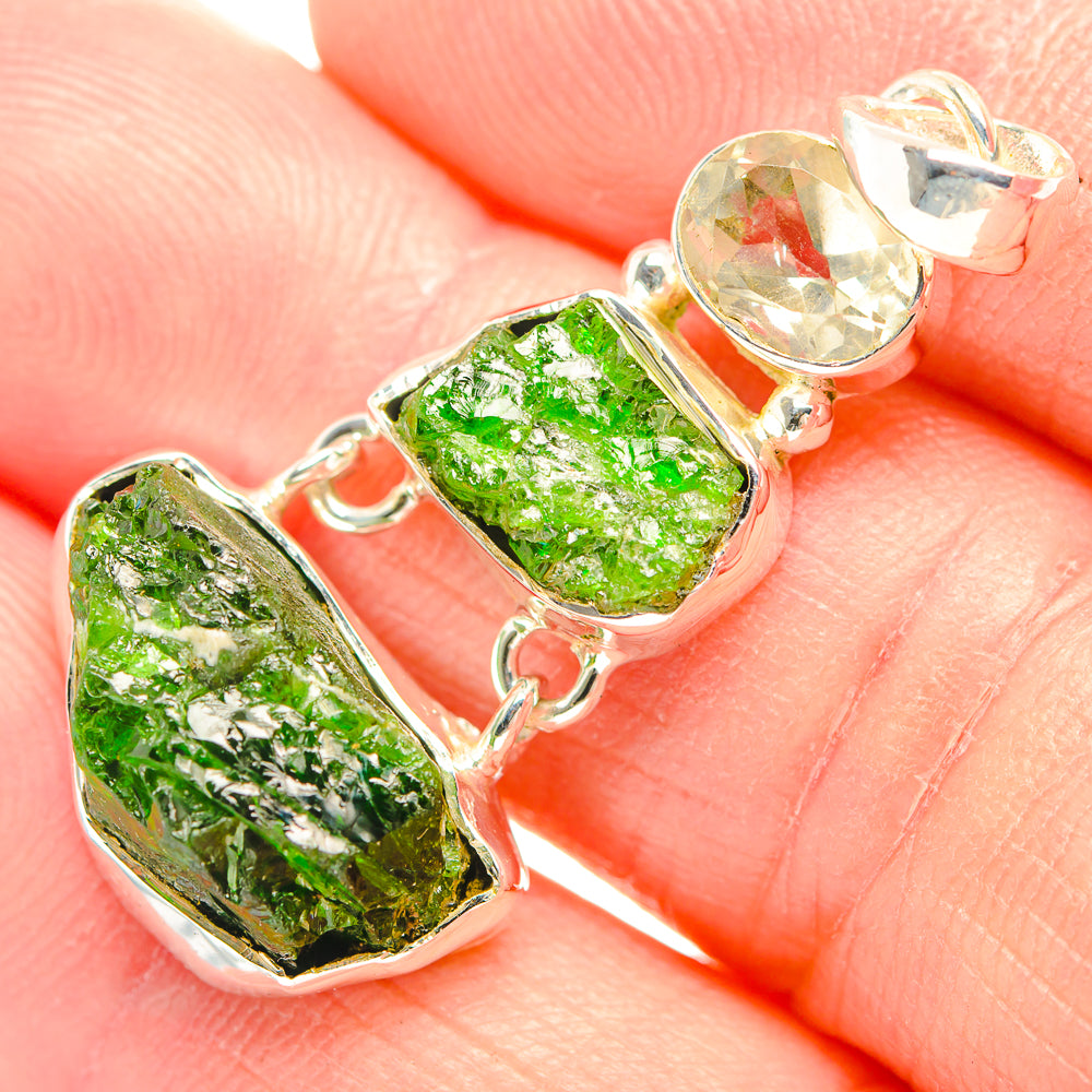 Chrome Diopside Pendants handcrafted by Ana Silver Co - PD32160