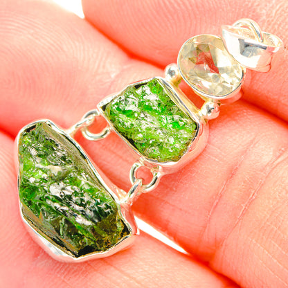 Chrome Diopside Pendants handcrafted by Ana Silver Co - PD32160