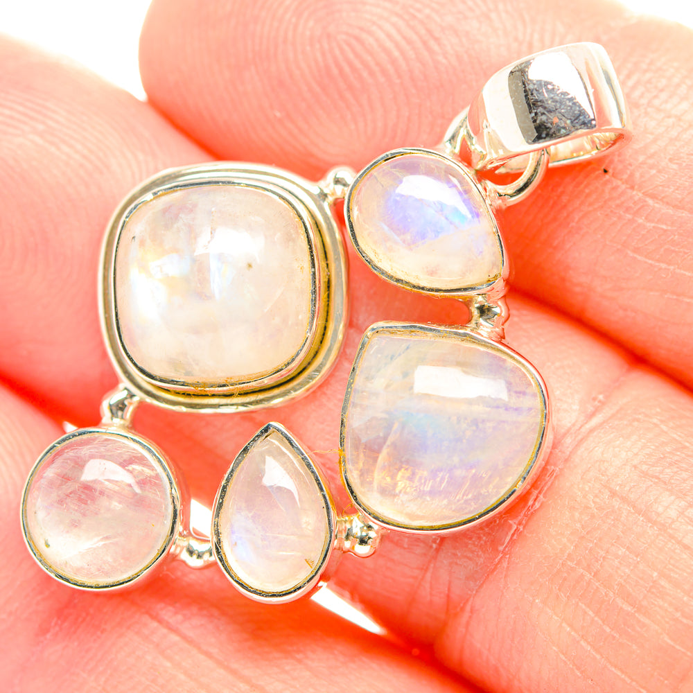 Rainbow Moonstone Pendants handcrafted by Ana Silver Co - PD32166