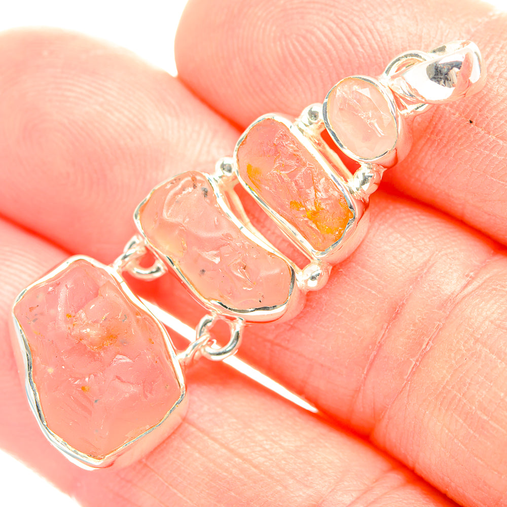 Rose Quartz Pendants handcrafted by Ana Silver Co - PD32169