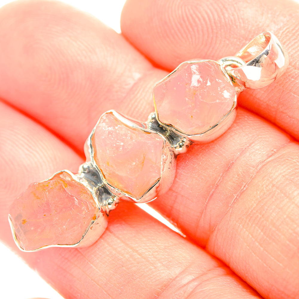 Rose Quartz Pendants handcrafted by Ana Silver Co - PD32172