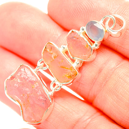 Rose Quartz Pendants handcrafted by Ana Silver Co - PD32176