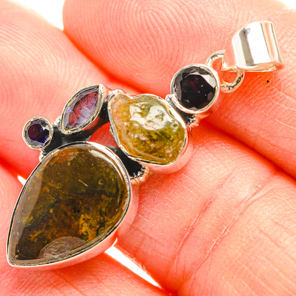 Ammolite Pendants handcrafted by Ana Silver Co - PD32185
