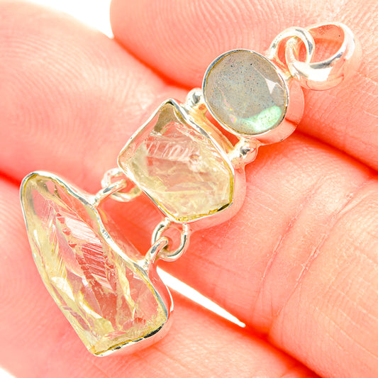 Green Amethyst Pendants handcrafted by Ana Silver Co - PD32203