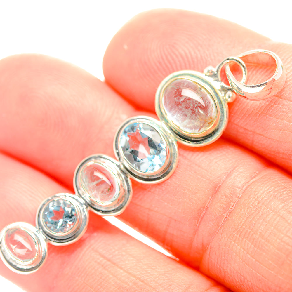 Aquamarine Pendants handcrafted by Ana Silver Co - PD32211