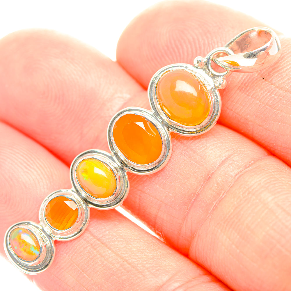 Ethiopian Opal Pendants handcrafted by Ana Silver Co - PD32213