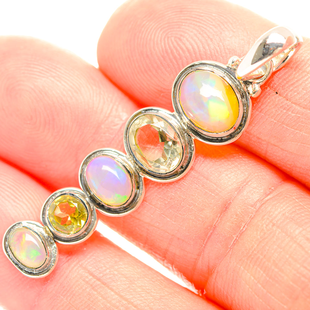 Ethiopian Opal Pendants handcrafted by Ana Silver Co - PD32218