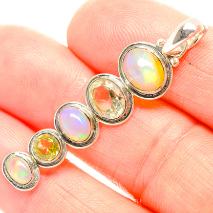 Ethiopian Opal Pendants handcrafted by Ana Silver Co - PD32218
