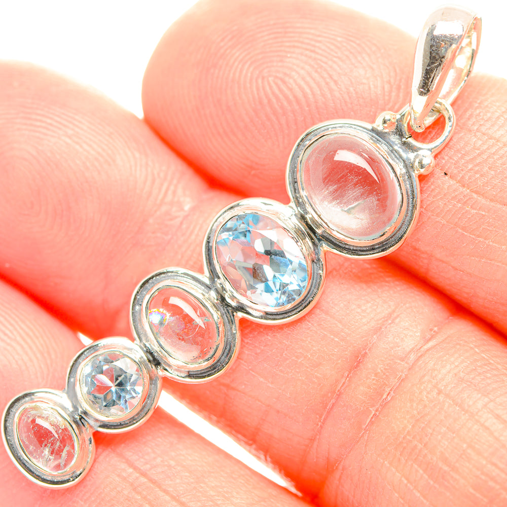Aquamarine Pendants handcrafted by Ana Silver Co - PD32225