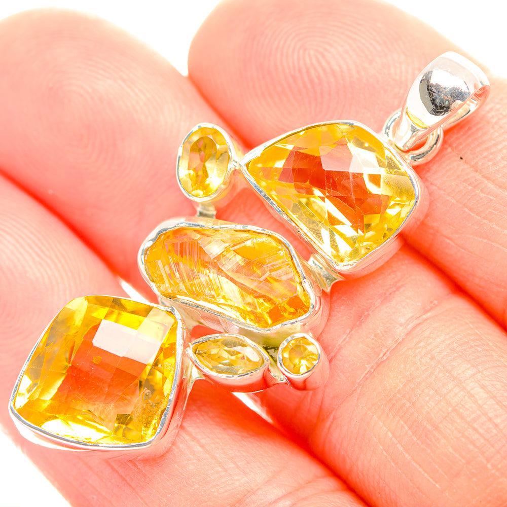 Citrine Pendants handcrafted by Ana Silver Co - PD32226