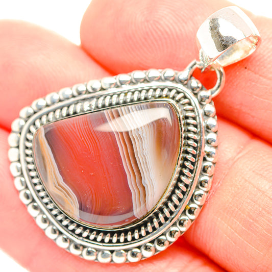 Red Botswana Agate Pendants handcrafted by Ana Silver Co - PD32248