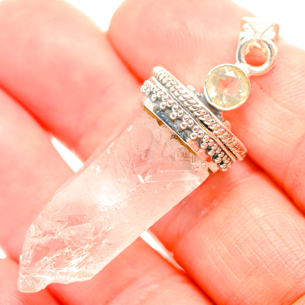 White Quartz Pendants handcrafted by Ana Silver Co - PD32253