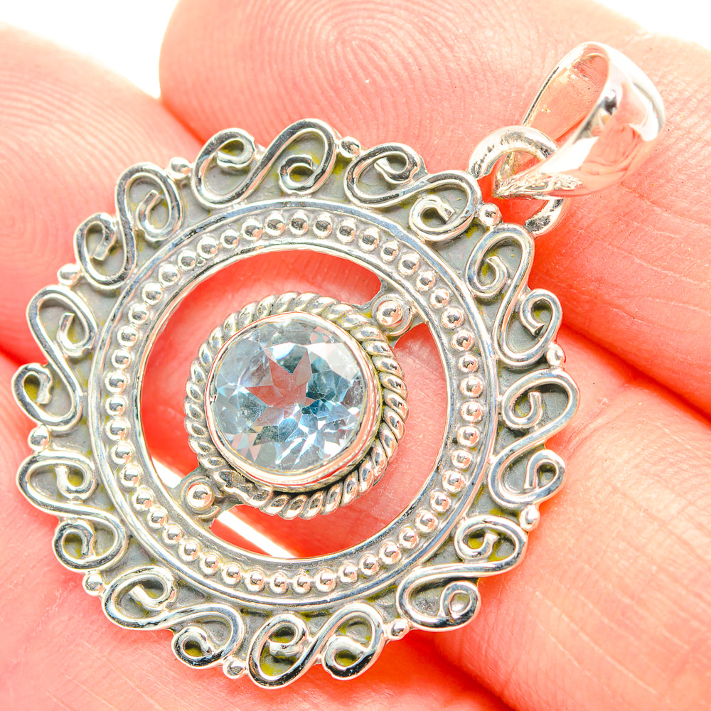 Blue Topaz Pendants handcrafted by Ana Silver Co - PD32258