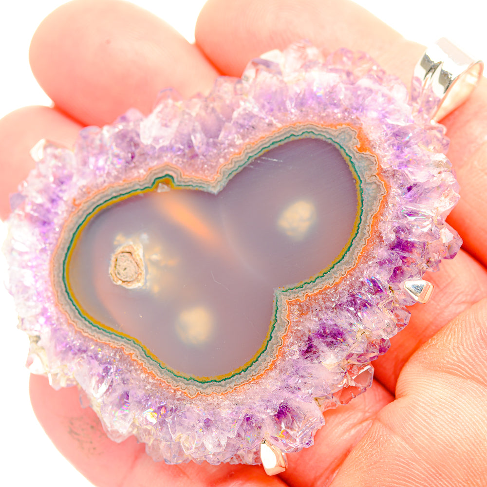 Amethyst Solar Quartz Pendants handcrafted by Ana Silver Co - PD32262