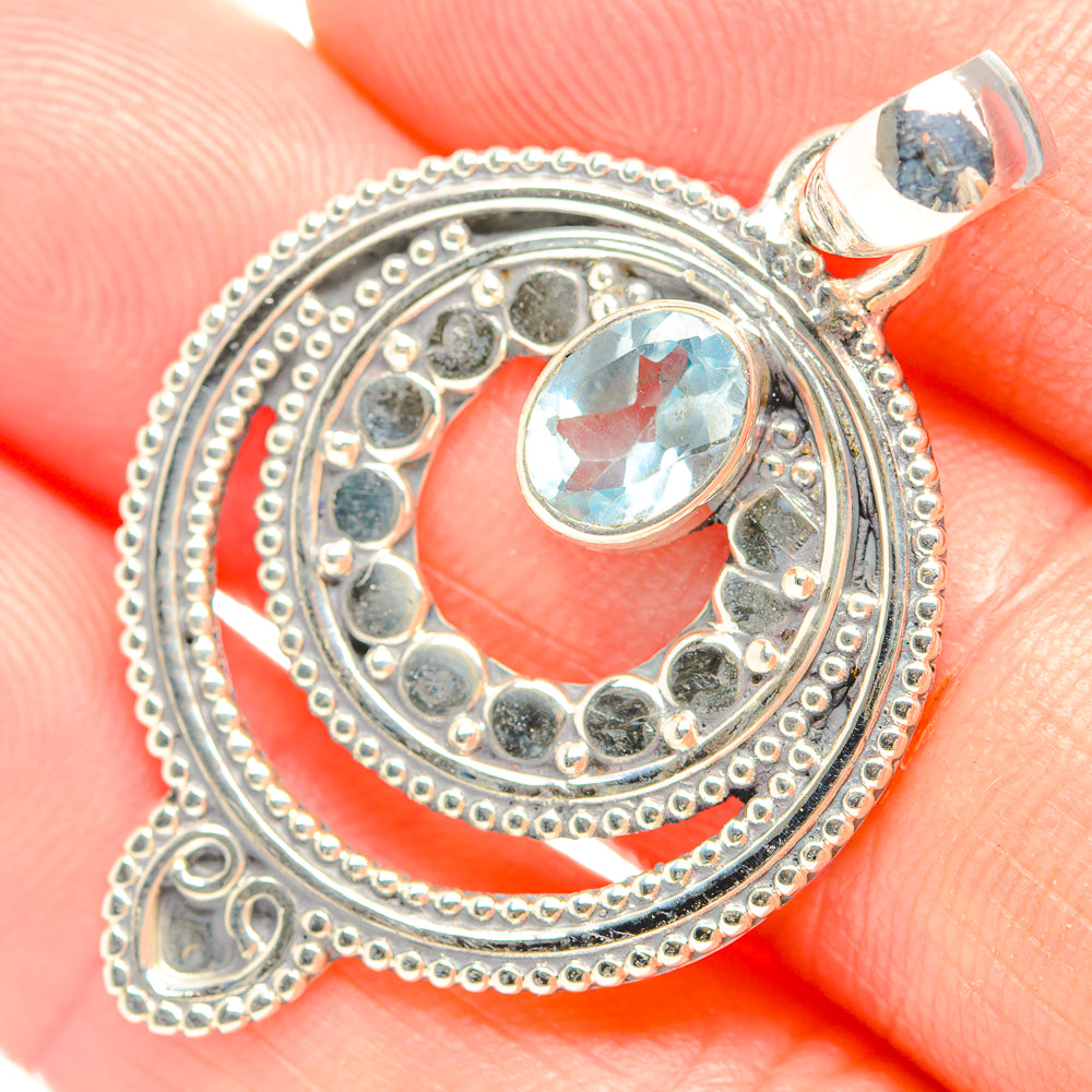 Blue Topaz Pendants handcrafted by Ana Silver Co - PD32271