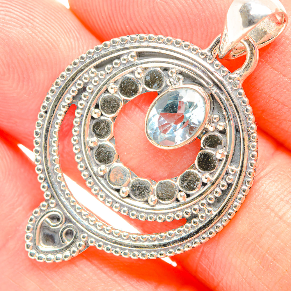 Blue Topaz Pendants handcrafted by Ana Silver Co - PD32272