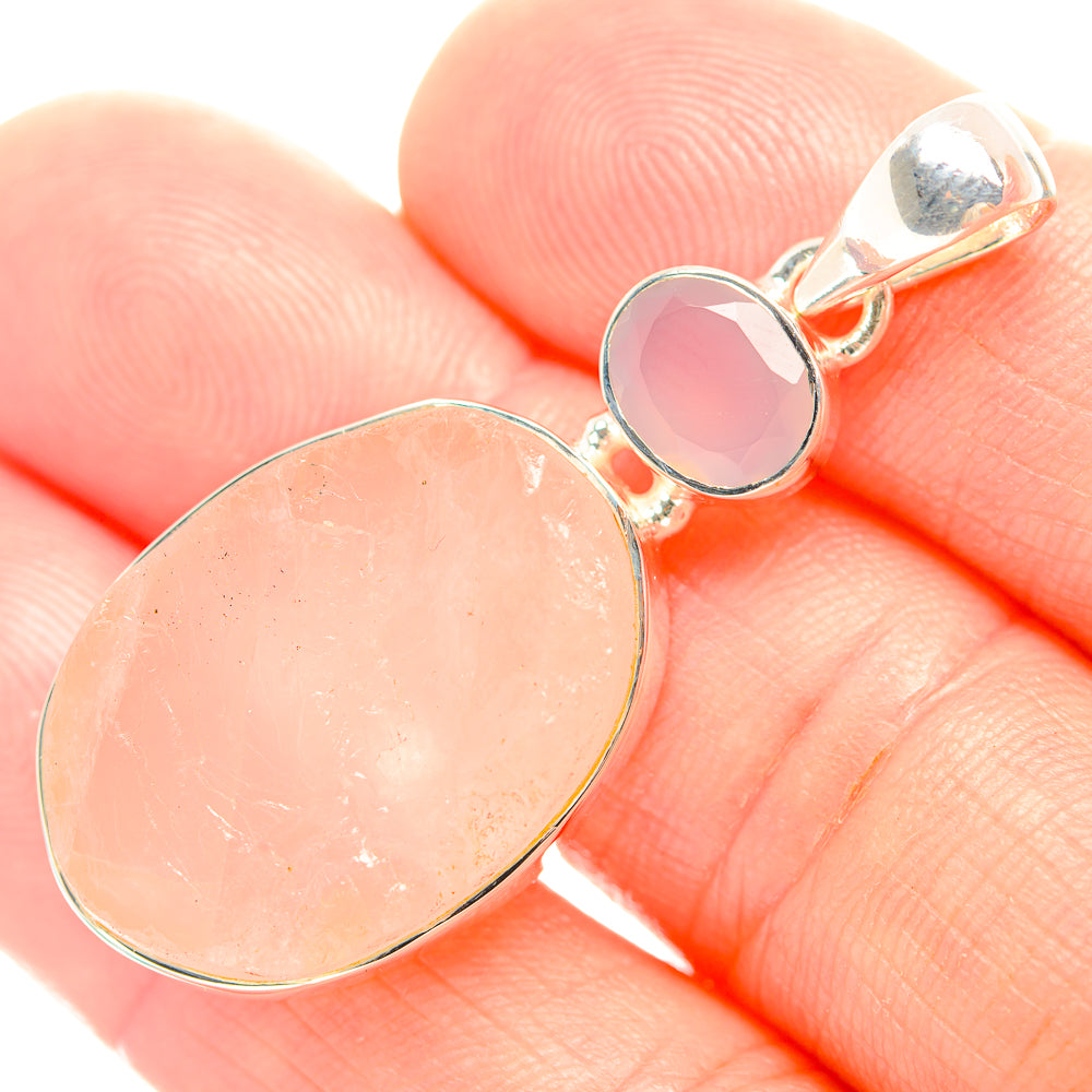 Rose Quartz Pendants handcrafted by Ana Silver Co - PD32279