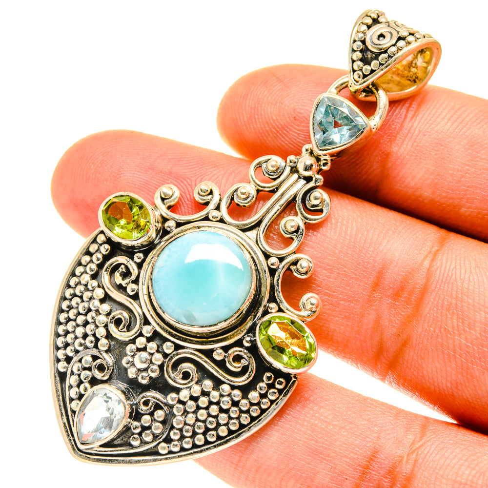Larimar Pendants handcrafted by Ana Silver Co - PD3228