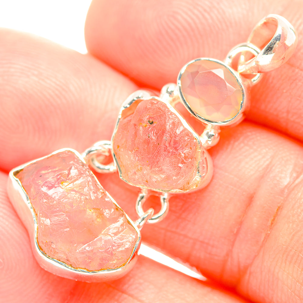 Rose Quartz Pendants handcrafted by Ana Silver Co - PD32289