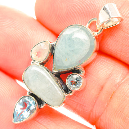 Aquamarine Pendants handcrafted by Ana Silver Co - PD32298