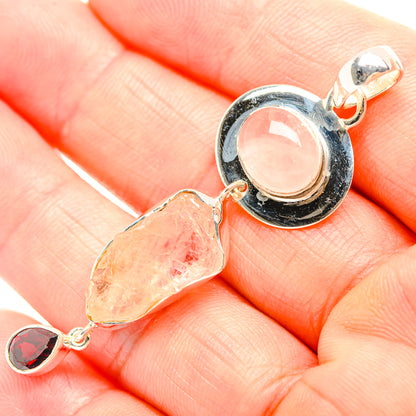 Rose Quartz Pendants handcrafted by Ana Silver Co - PD32313