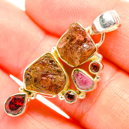 Pink Tourmaline Pendants handcrafted by Ana Silver Co - PD32330