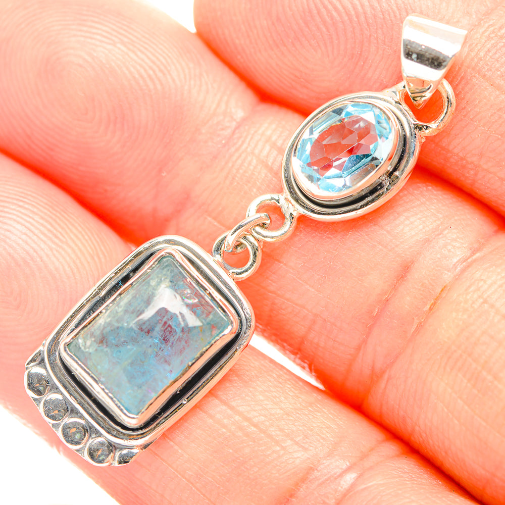 Aquamarine Pendants handcrafted by Ana Silver Co - PD32337