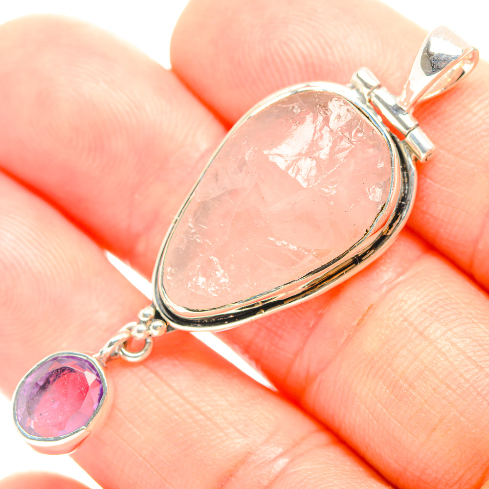 Rose Quartz Pendants handcrafted by Ana Silver Co - PD32338