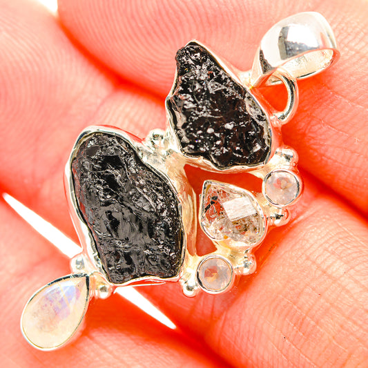 Black Tourmaline Pendants handcrafted by Ana Silver Co - PD32341