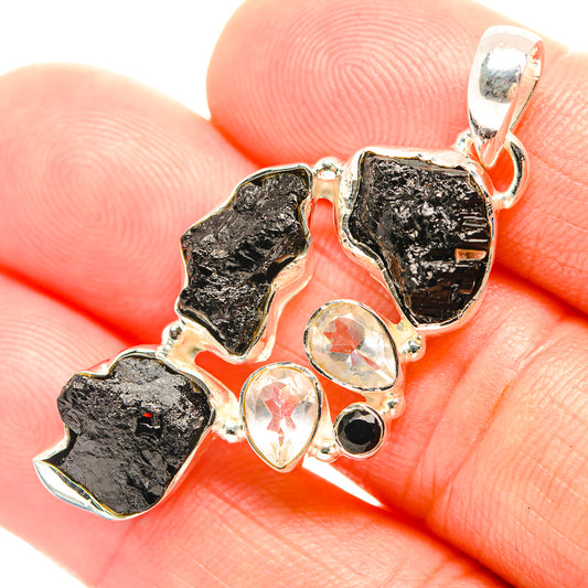 Black Tourmaline Pendants handcrafted by Ana Silver Co - PD32343